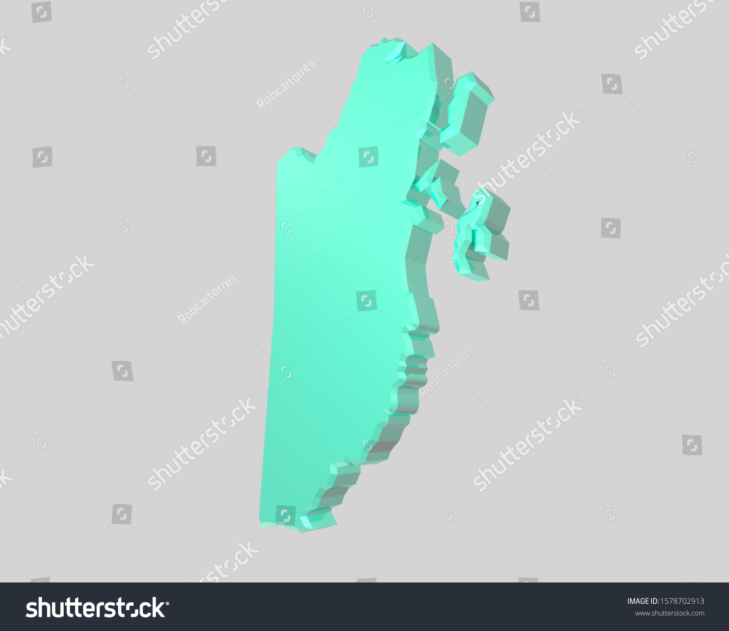 Political Map Belize Central America 3d Stock Illustration 1578702913   Stock Photo Political Map Of Belize In Central America D Illustration 1578702913 