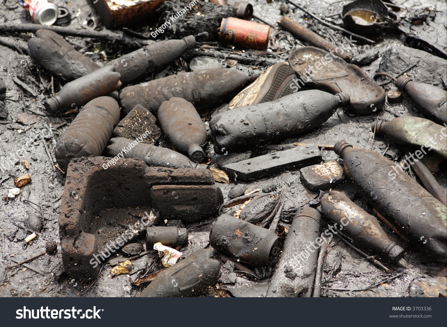 Pollution In Havana Bay (Cuba). Plastic Bottles And Trash Covered With ...