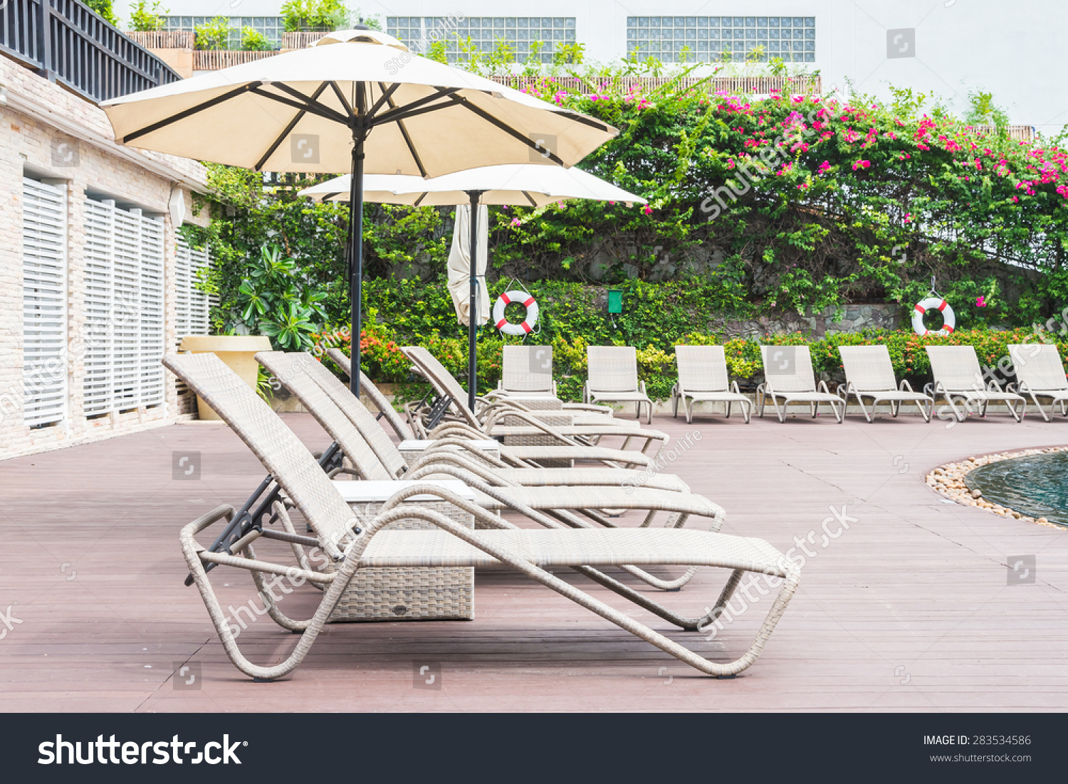 Pool Chair Soft Vintage Filter Stock Photo Edit Now