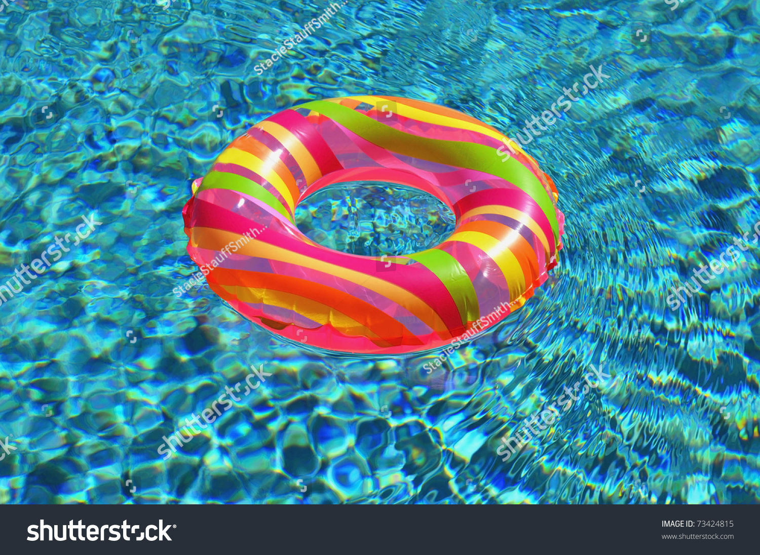Pool Ring / Float In Swimming Pool Stock Photo 73424815 : Shutterstock