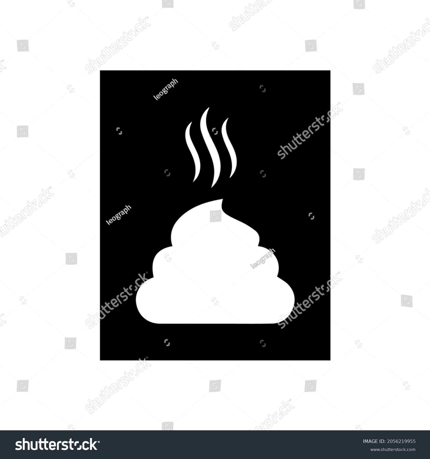 Poop Icon Symbol Silhouette Logo Illustration Stock Illustration ...