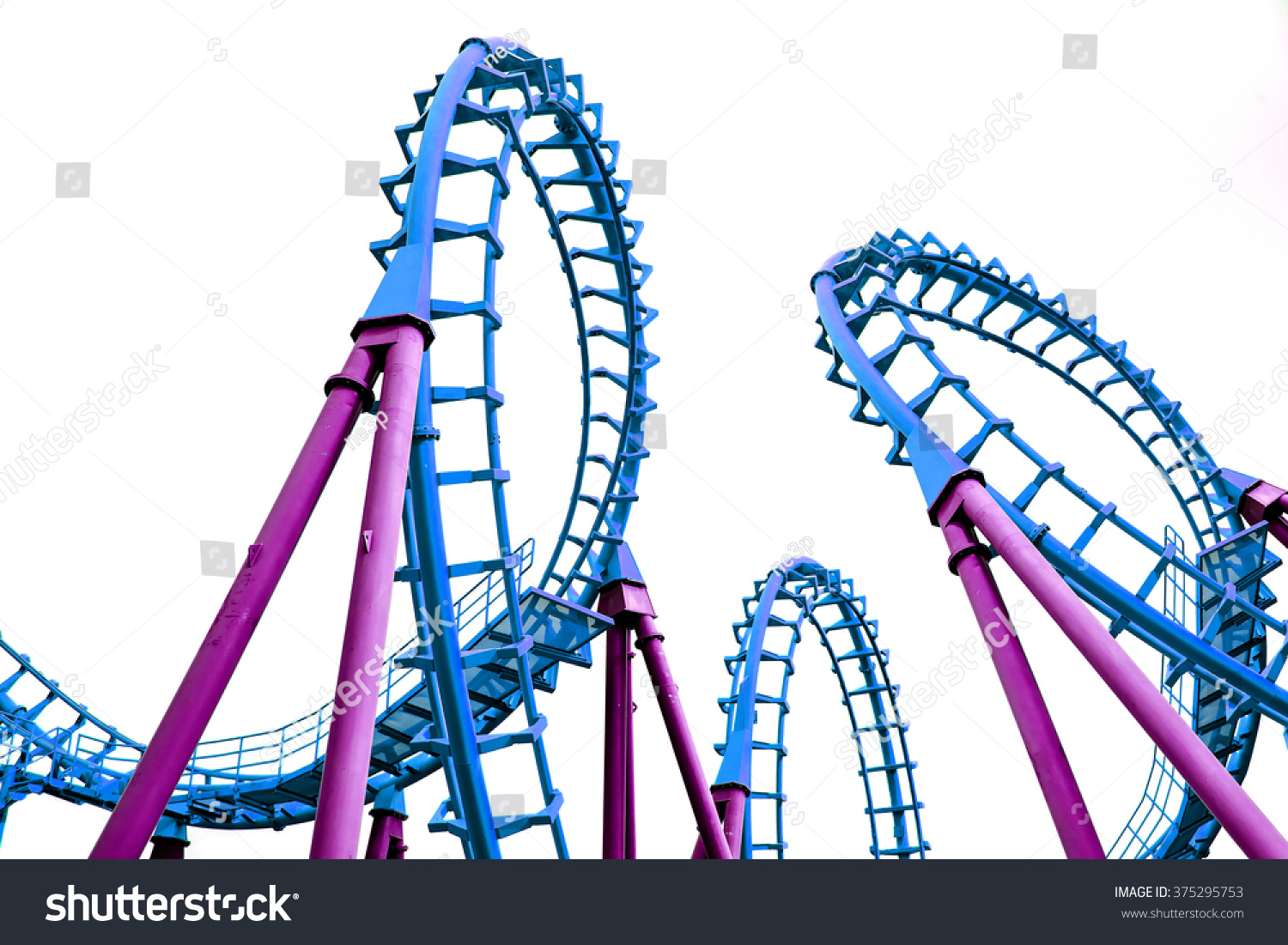 Pop Art Color Roller Coaster Isolated Stock Photo 375295753 - Shutterstock