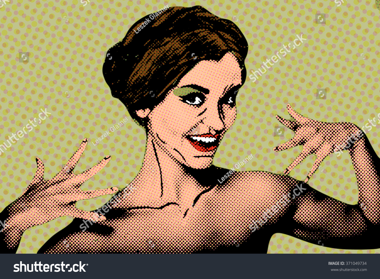 Pop Art Comic Style Woman Vintage Stock Illustration 371049734 Shutterstock 