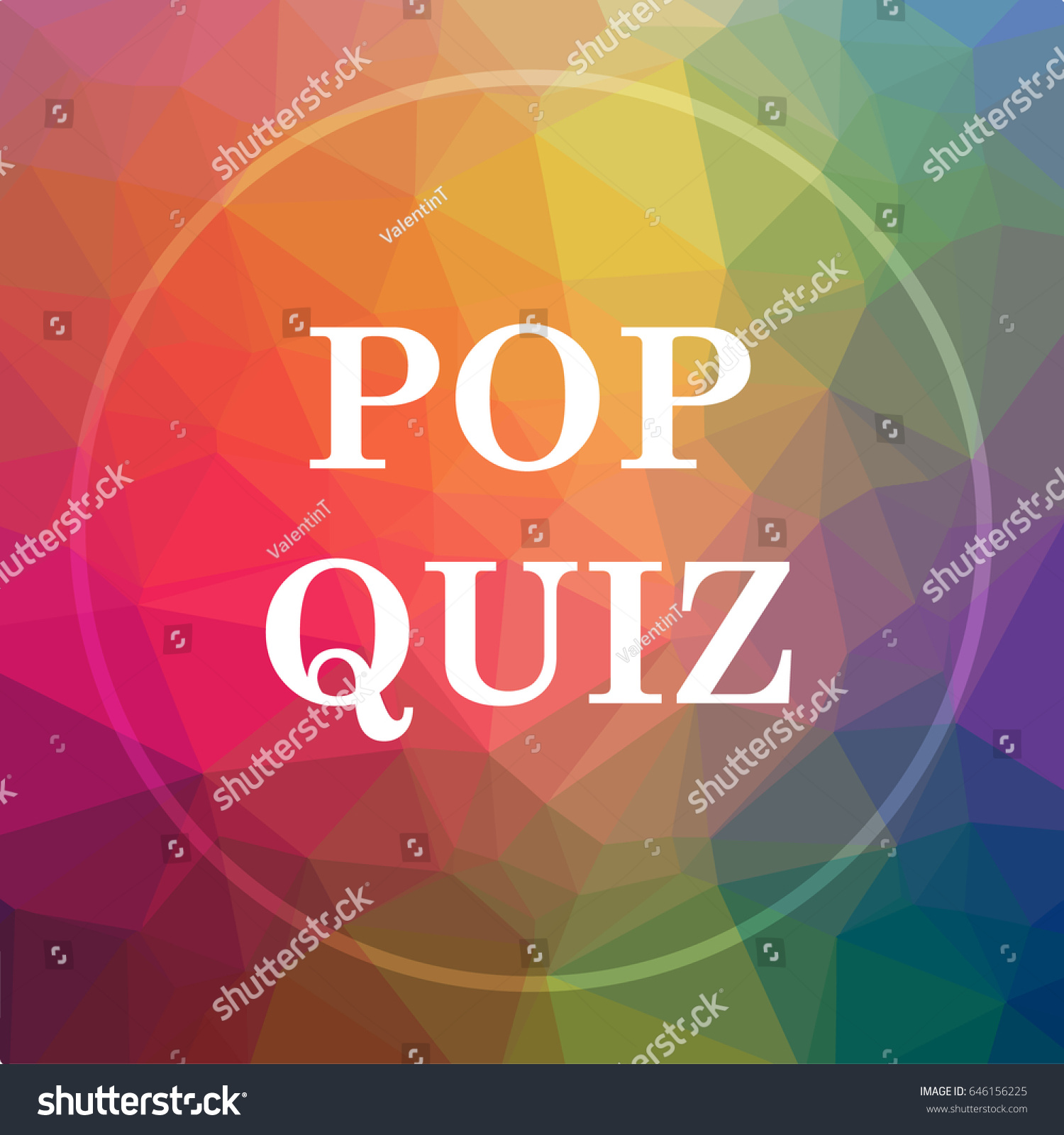 Pop Quiz Icon Pop Quiz Website Stock Illustration 646156225
