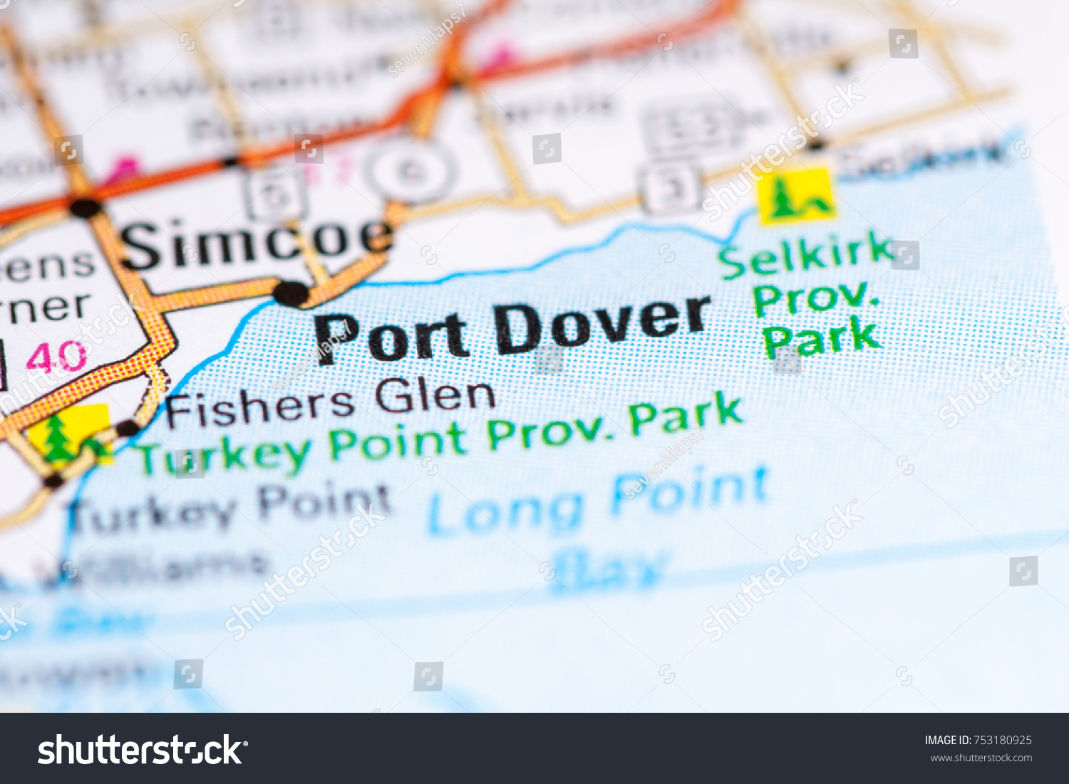 Port Dover Ontario Map Port Dover Canada On Map Stock Photo 753180925 | Shutterstock