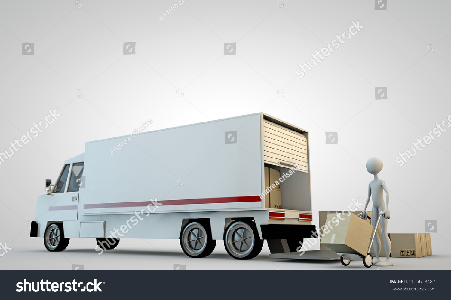 Porter Work Isolated On White Background Stock Illustration 105613487