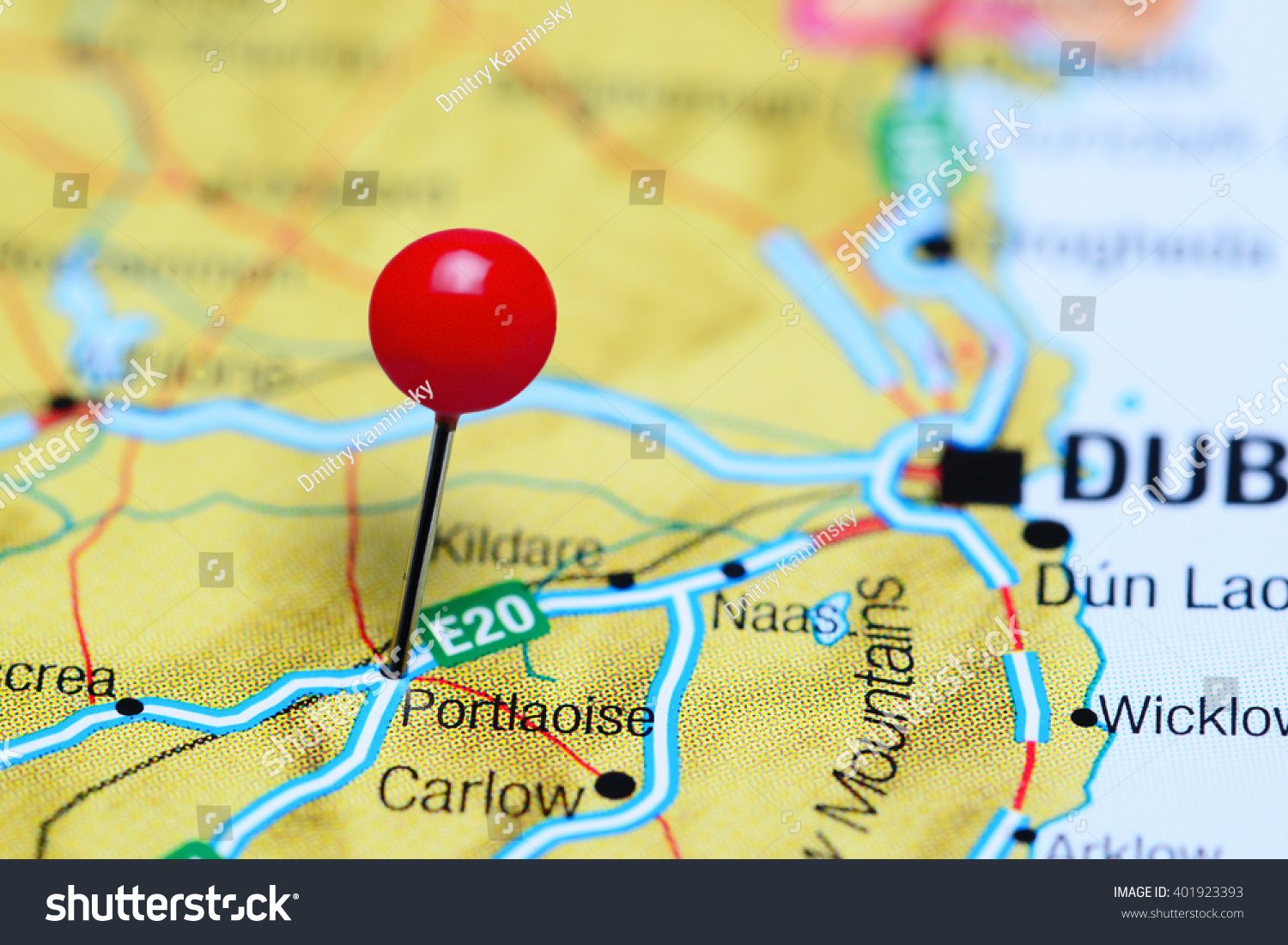 Portlaoise On Map Of Ireland Portlaoise Pinned On Map Ireland Stock Photo 401923393 | Shutterstock