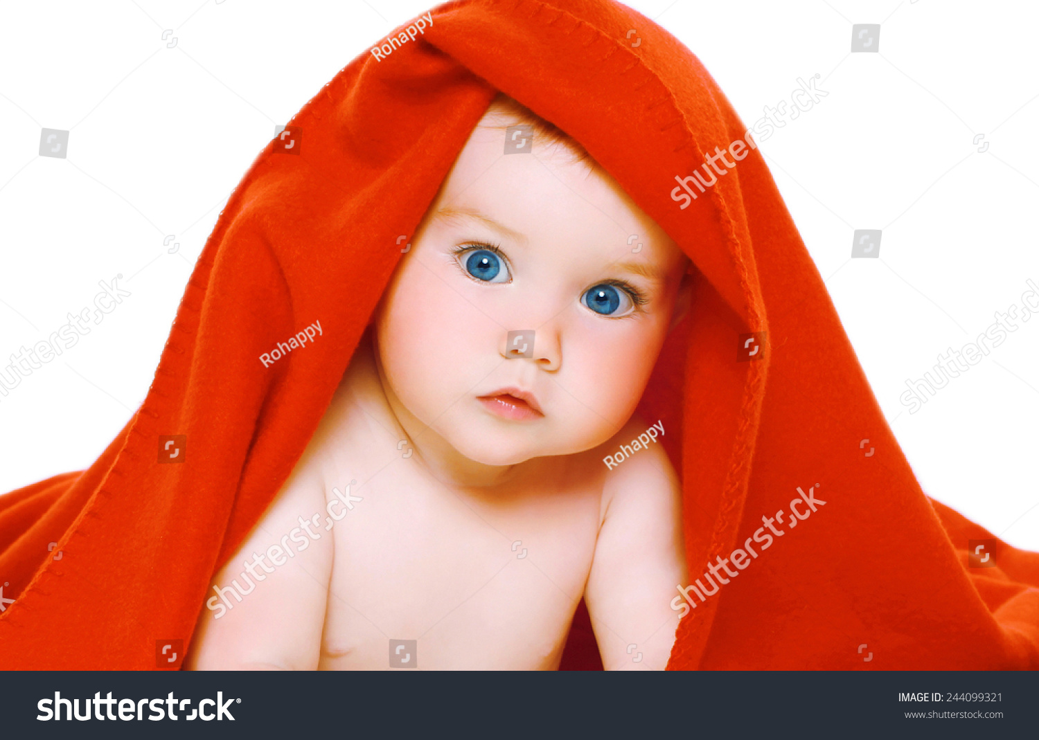 cute baby in towel