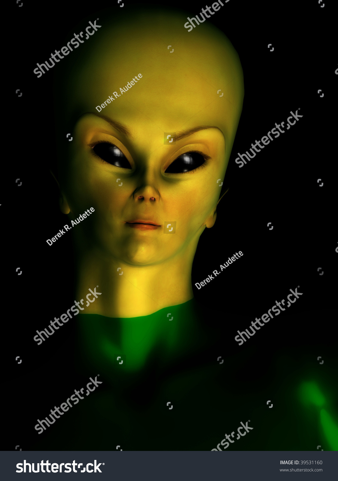 Portrait Image Of A Female Alien Hybrid Creature. Stock Photo 39531160 ...