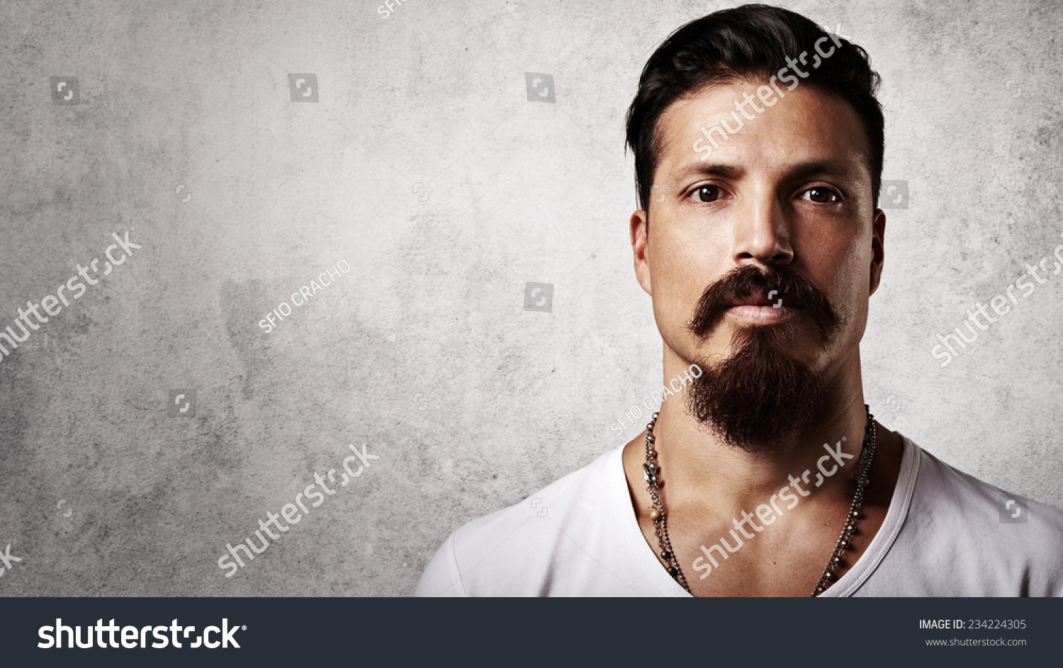 Portrait Of A Bearded Handsome Man Stock Photo 234224305 : Shutterstock