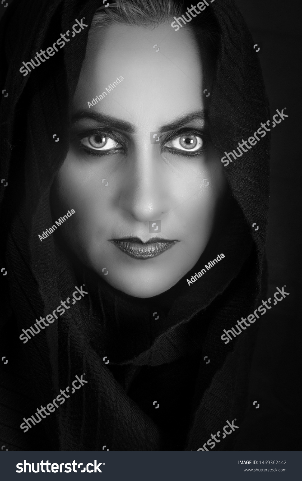 Portrait Beautiful Girl Wearing Veil Stock Photo (Edit Now) 1469362442