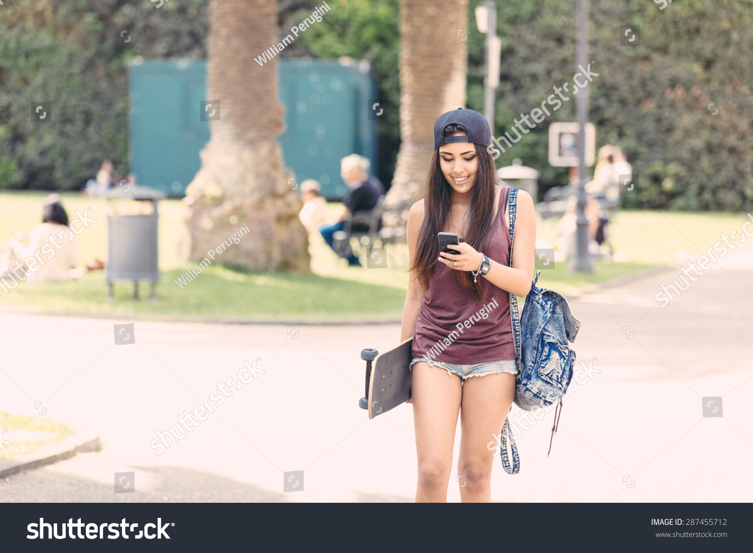 Portrait Beautiful Skater Girl Looking Smart Stock Photo Edit Now