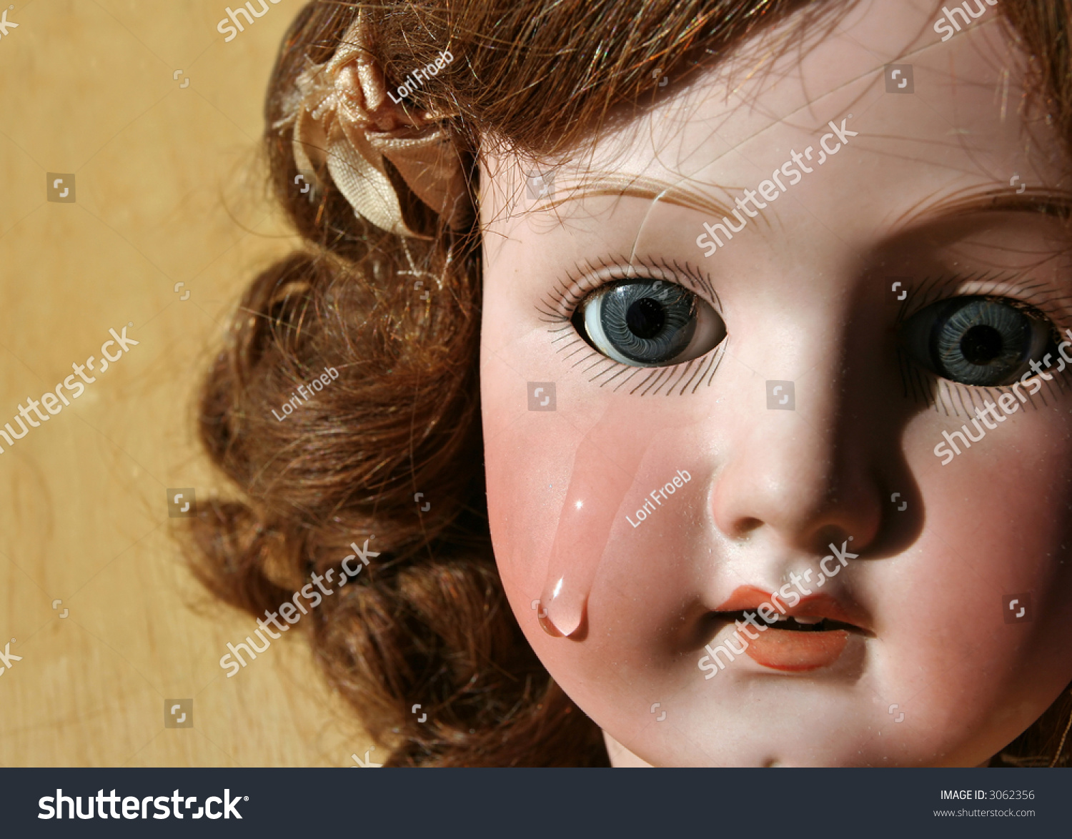 Portrait Broken Antique Porcelain Doll Face Stock Photo 3062356 ...