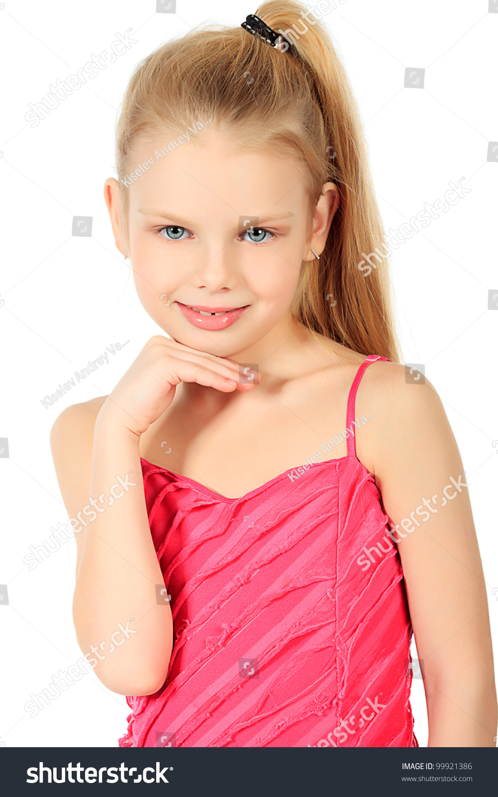 Portrait Cute 7 Years Old Girl Stock Photo 99921386 - Shutterstock