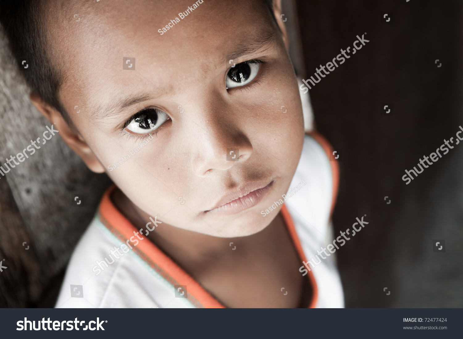 Portrait Filipino Boy Living Poverty Natural Stock Photo 72477424 ...