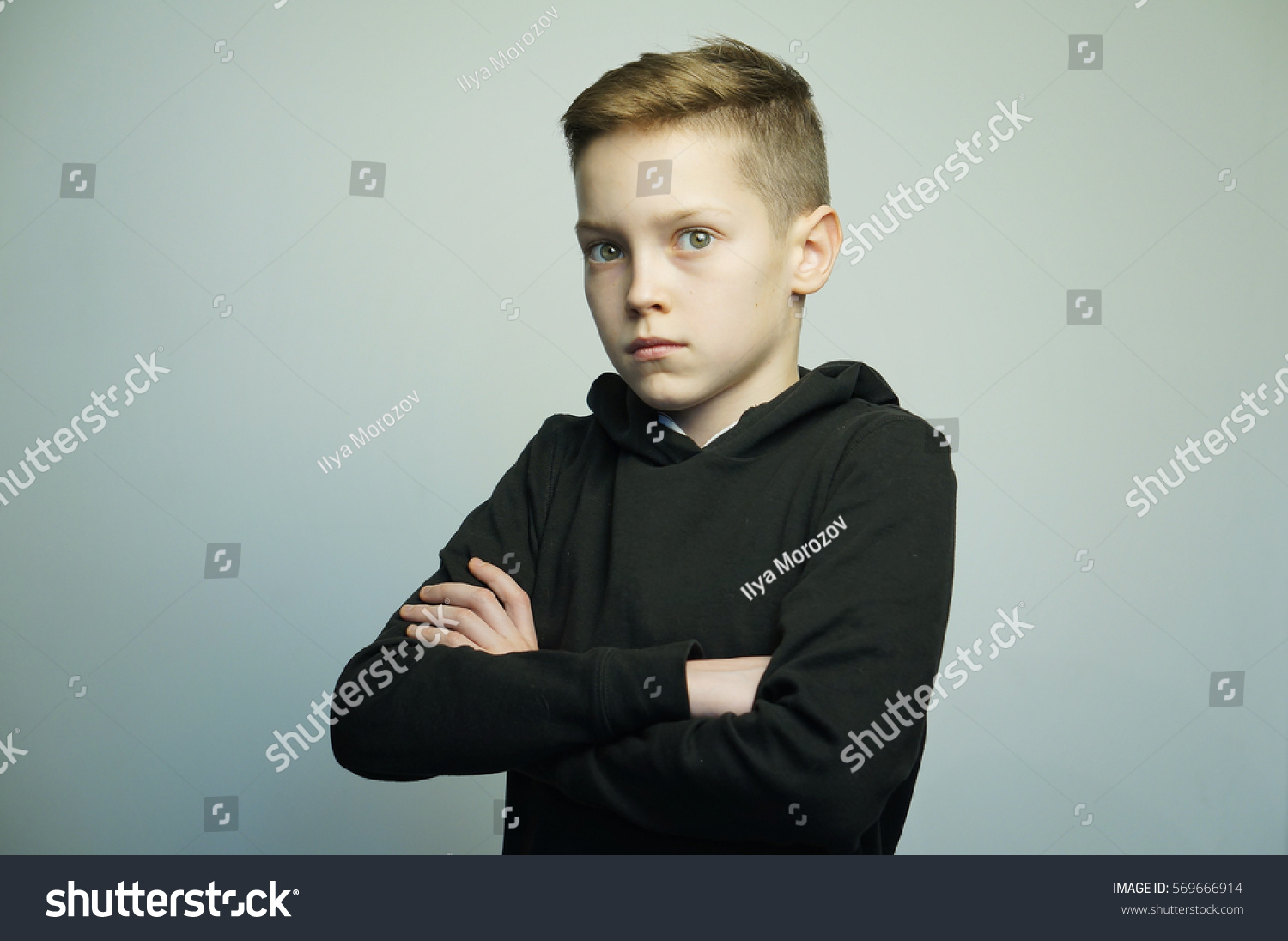 Portrait Handsome Teenage Bad Boy Stylish Stock Photo Edit Now