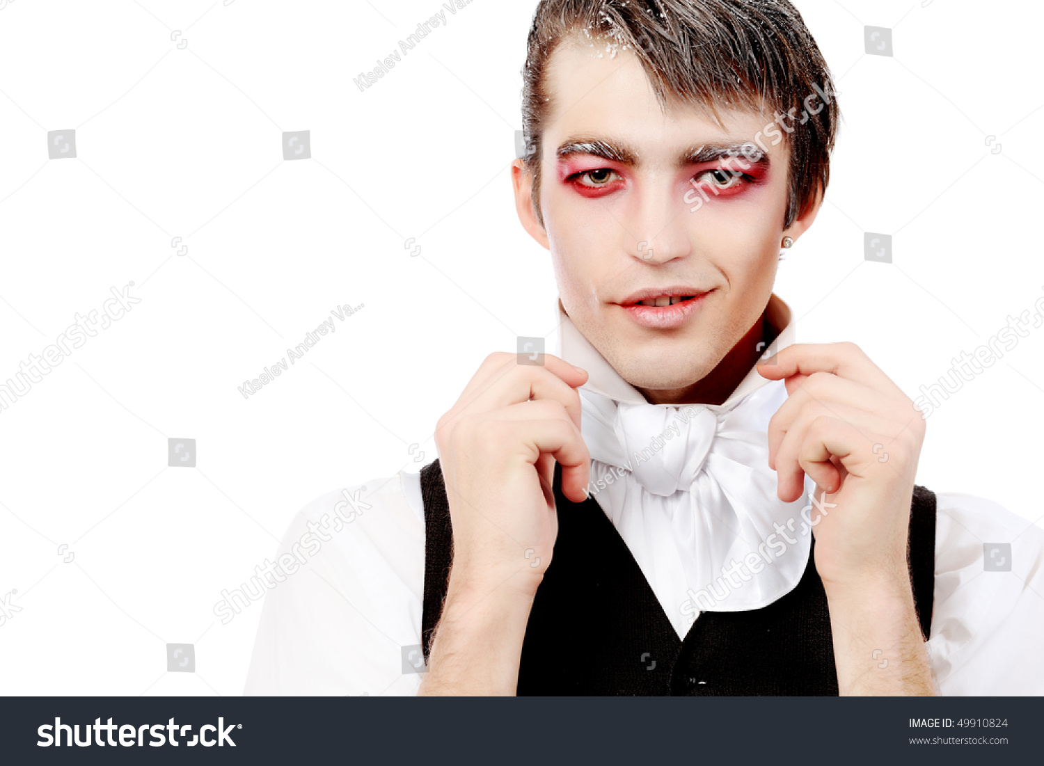 Portrait Handsome Young Man Vampire Style Stock Photo 49910824 ...