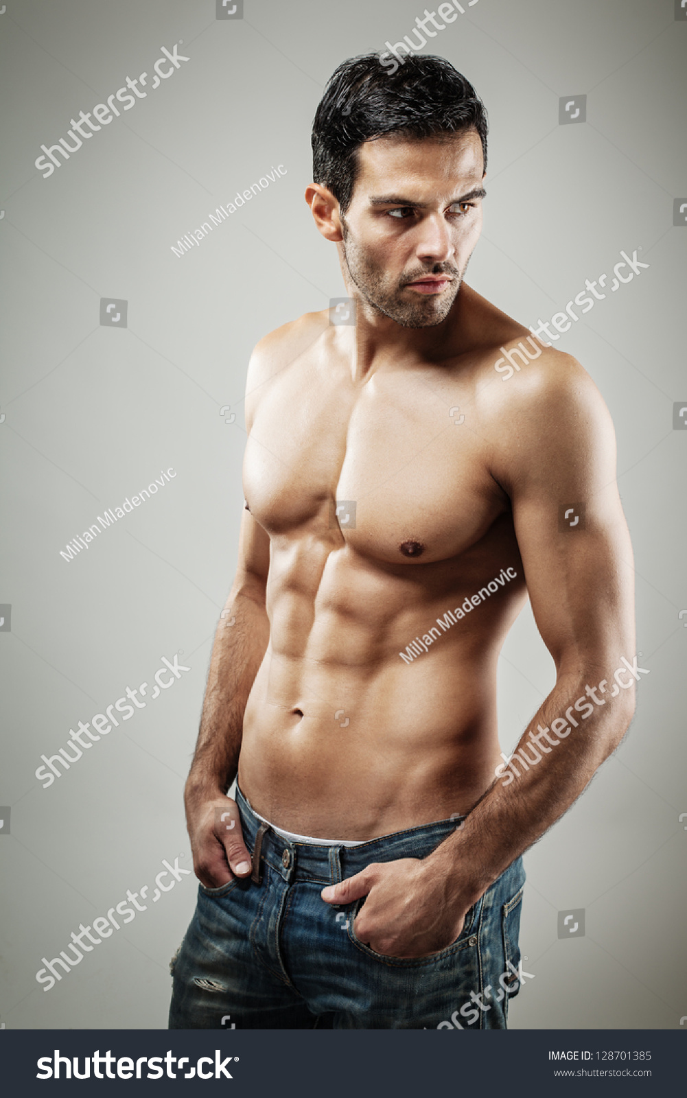 Portrait Of A Macho Man Stock Photo 128701385 : Shutterstock