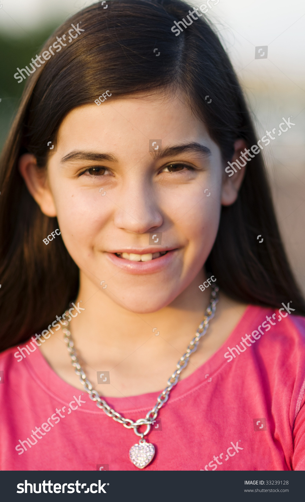 Portrait Of A Pretty Young Girl Stock Photo 33239128 : Shutterstock