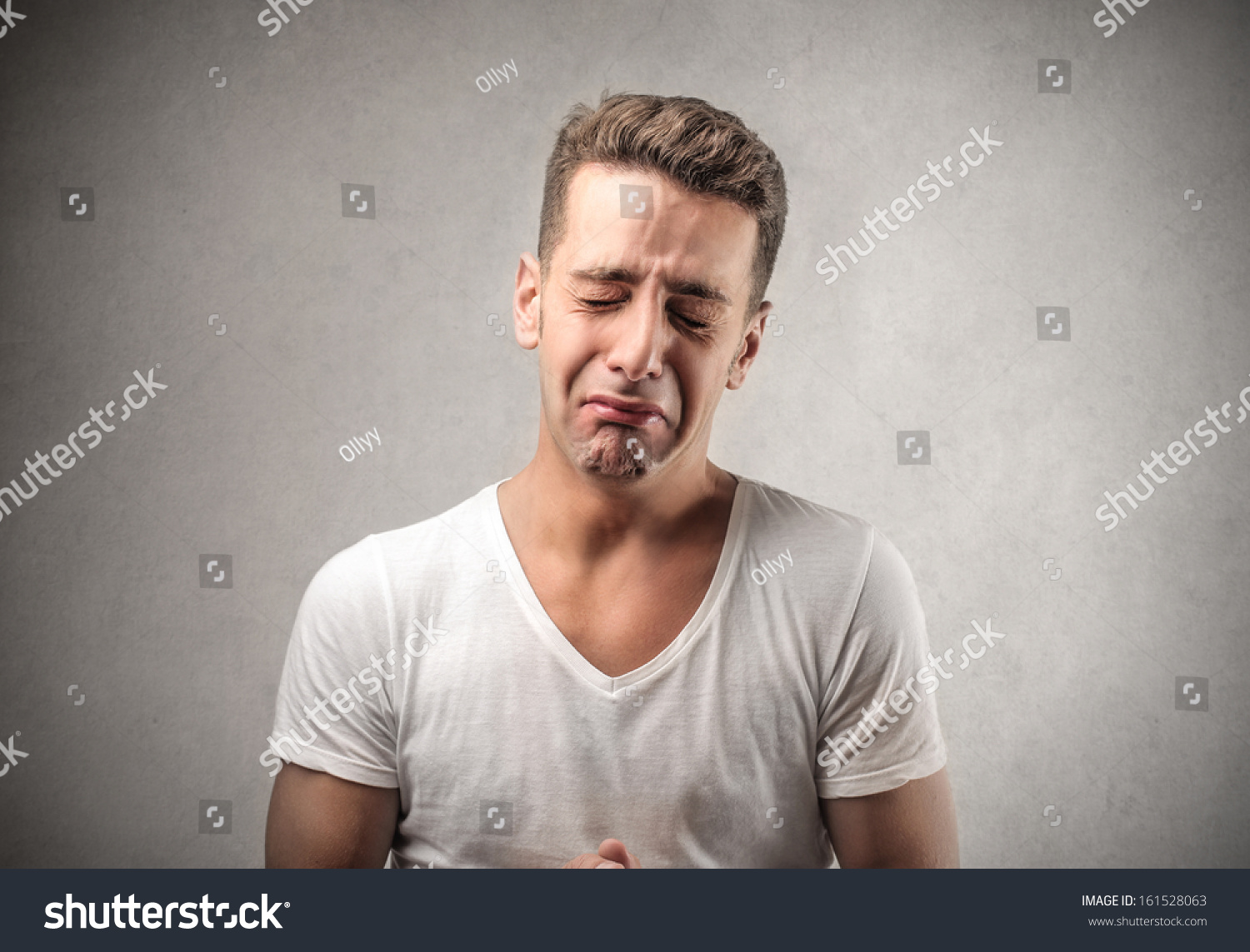 Portrait Of A Sad Man Stock Photo 161528063 : Shutterstock