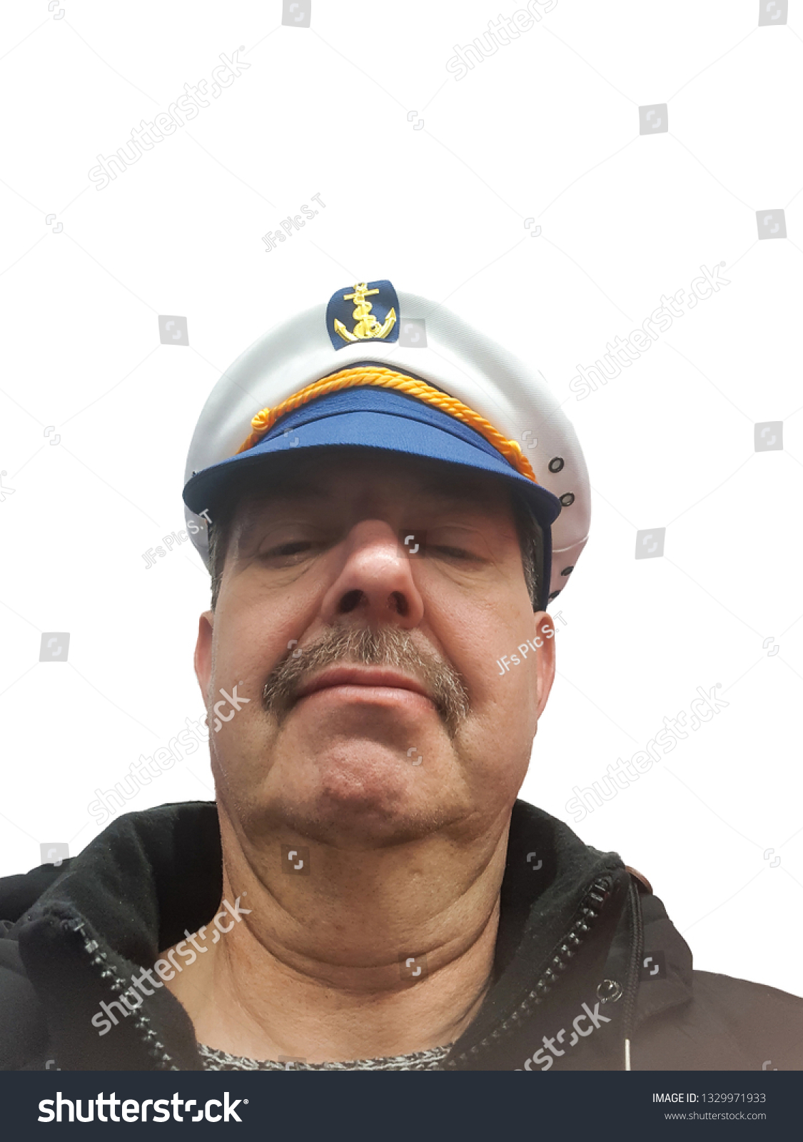 Portrait Ships Captain Captains Hat Postprocessing Stock Photo Edit Now 1329971933