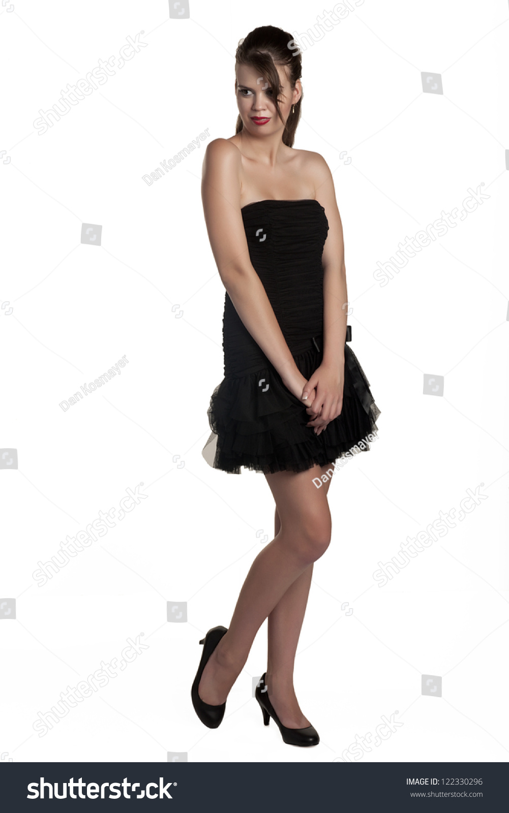 black dress teenage girl