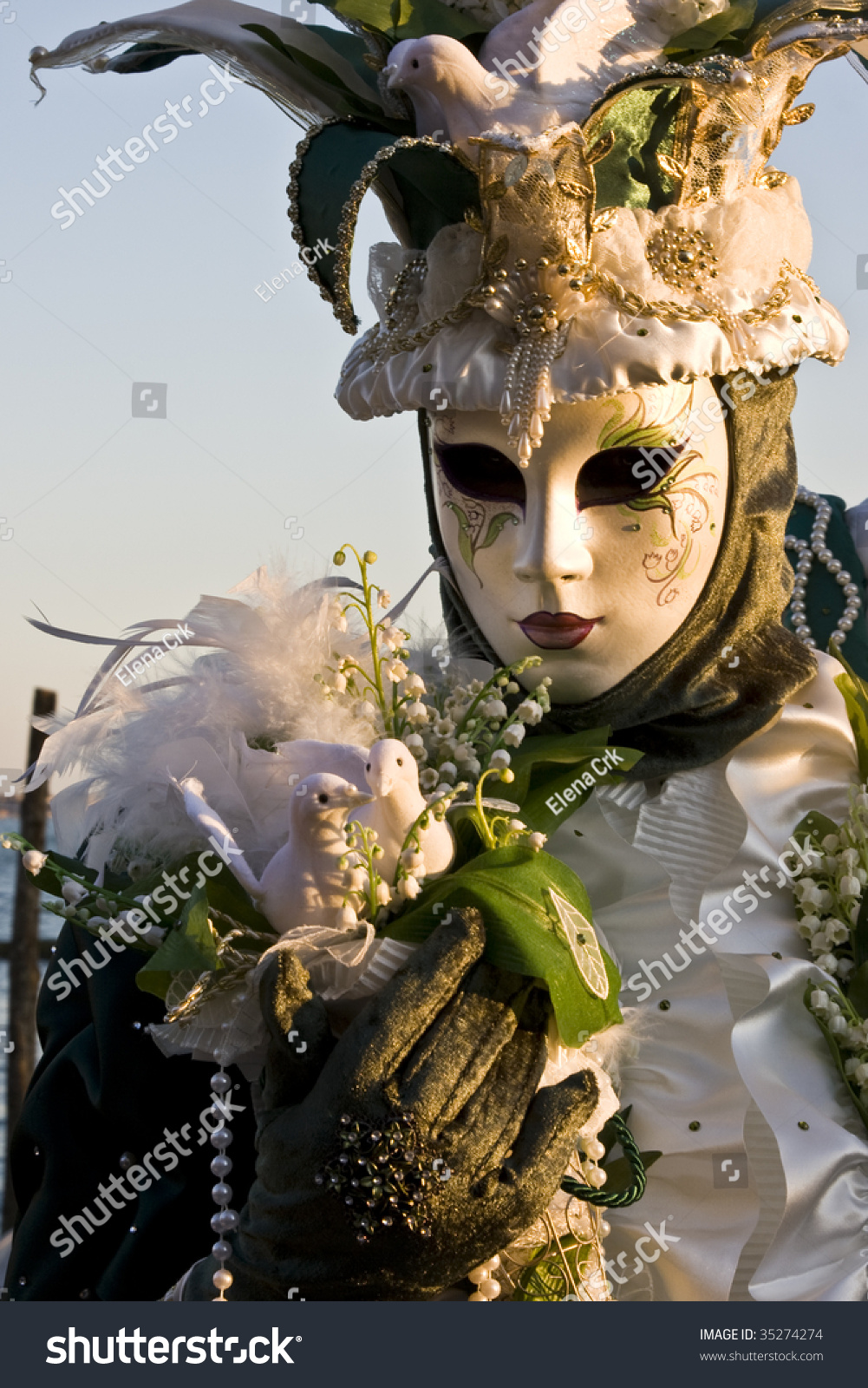 Portrait Woman Flamboyant Costume Carnival Venice Stock Photo 35274274 ...