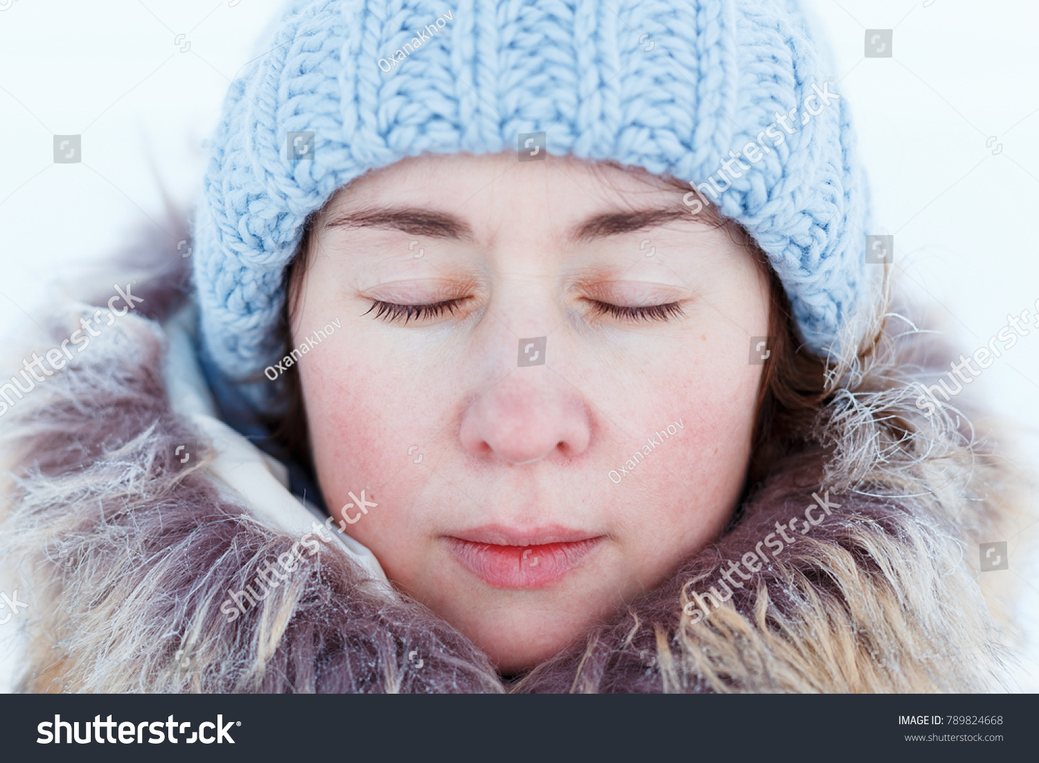 frozen hat with hair