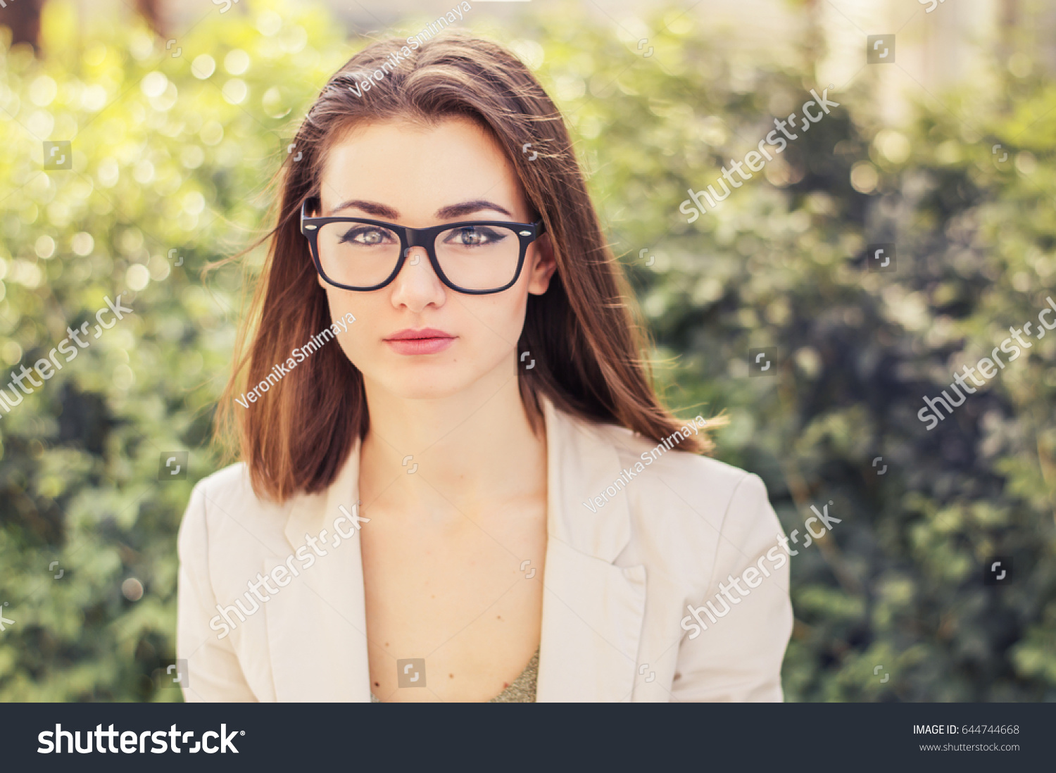 Portrait Young Business Woman Short Hair Stock Photo Edit Now