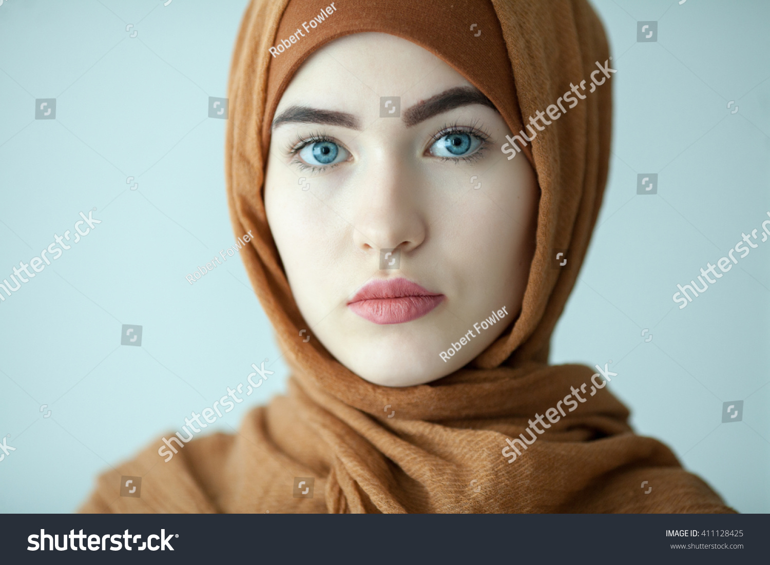 Portrait Young Woman Eastern Type Modern Stock Photo 411128425 ...