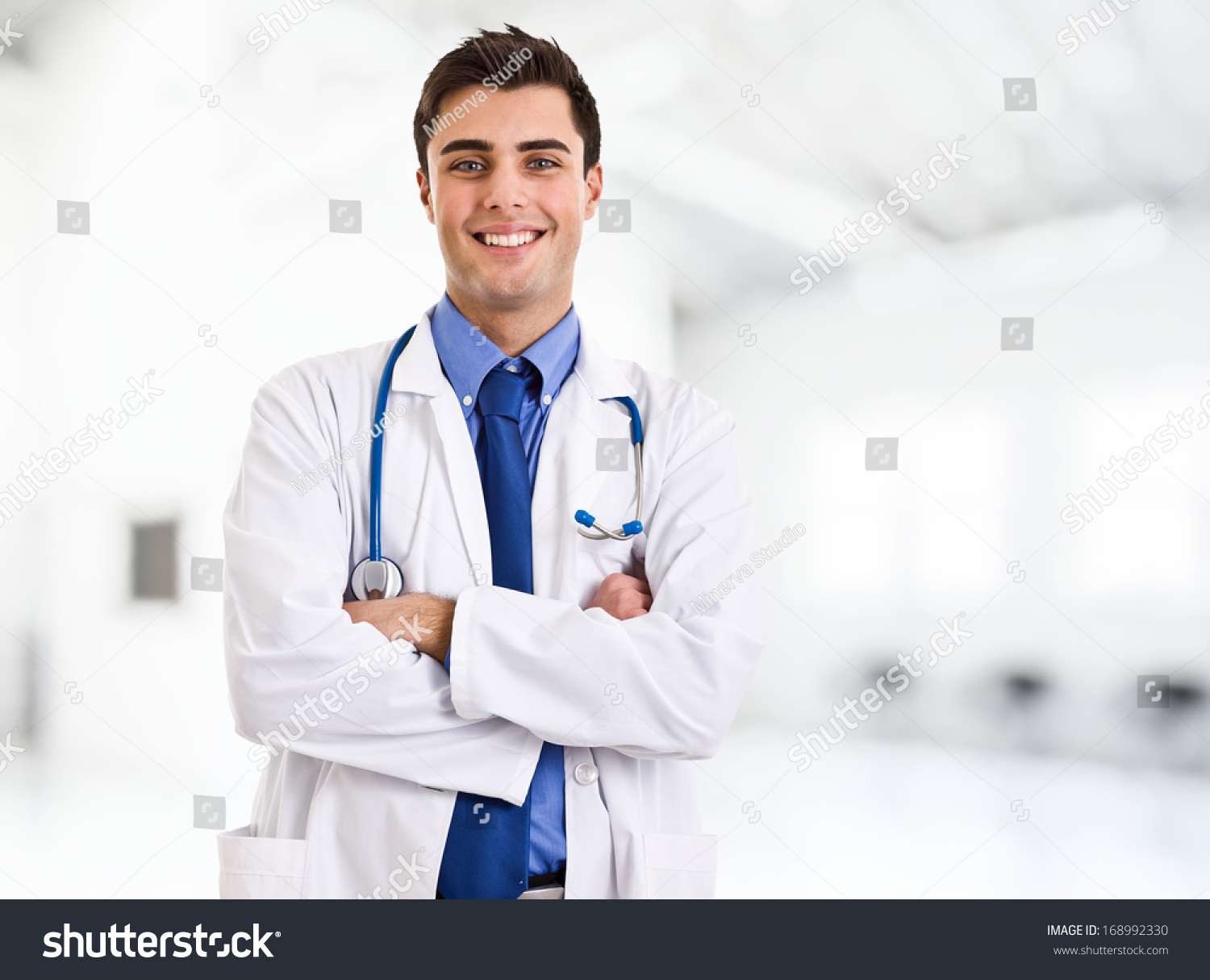 Portrait Handsome Smiling Doctor Stock Photo 168992330 | Shutterstock