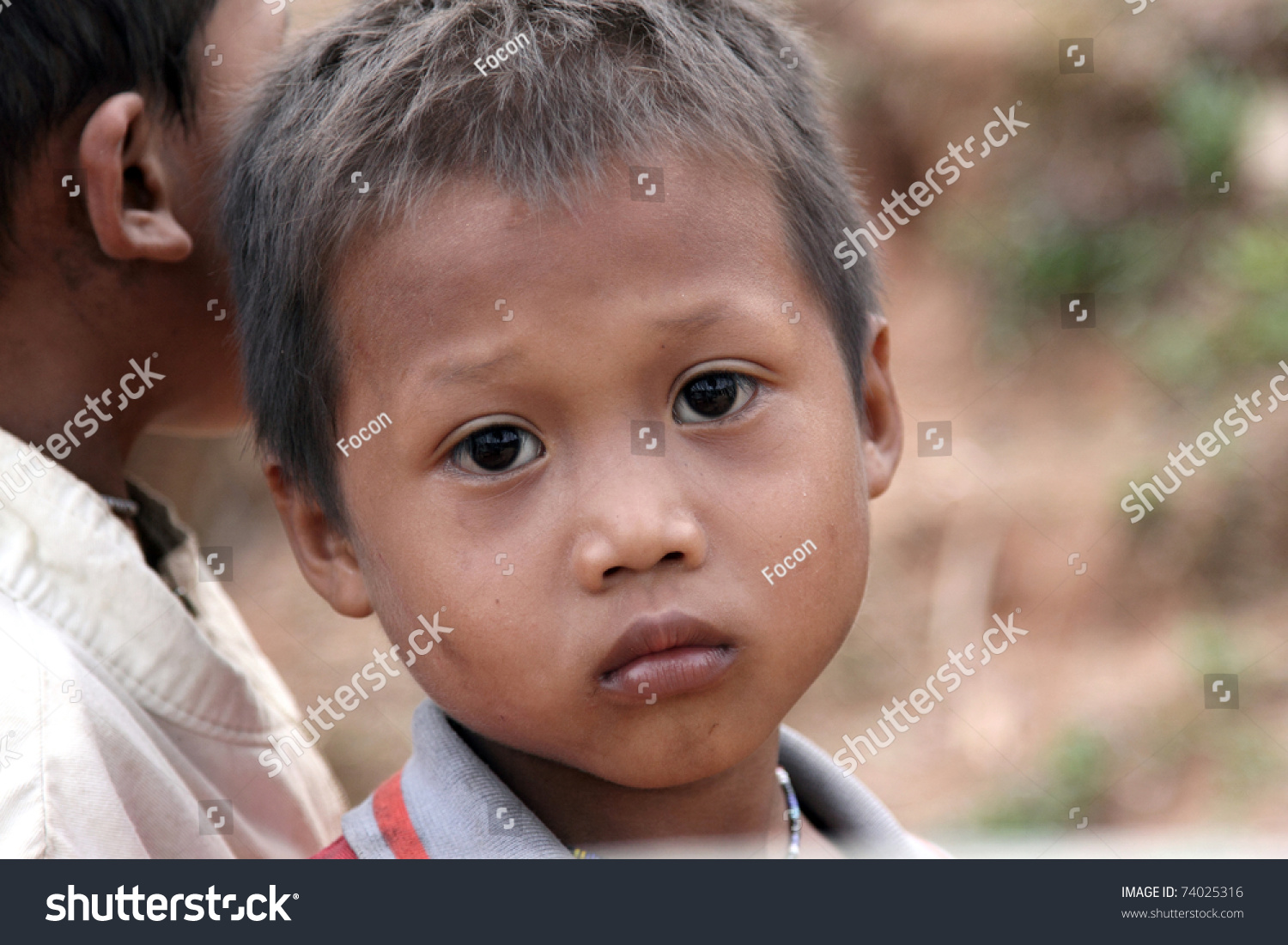 Portrait Of Asian Boy, Abuse And Sadness Stock Photo 74025316 ...