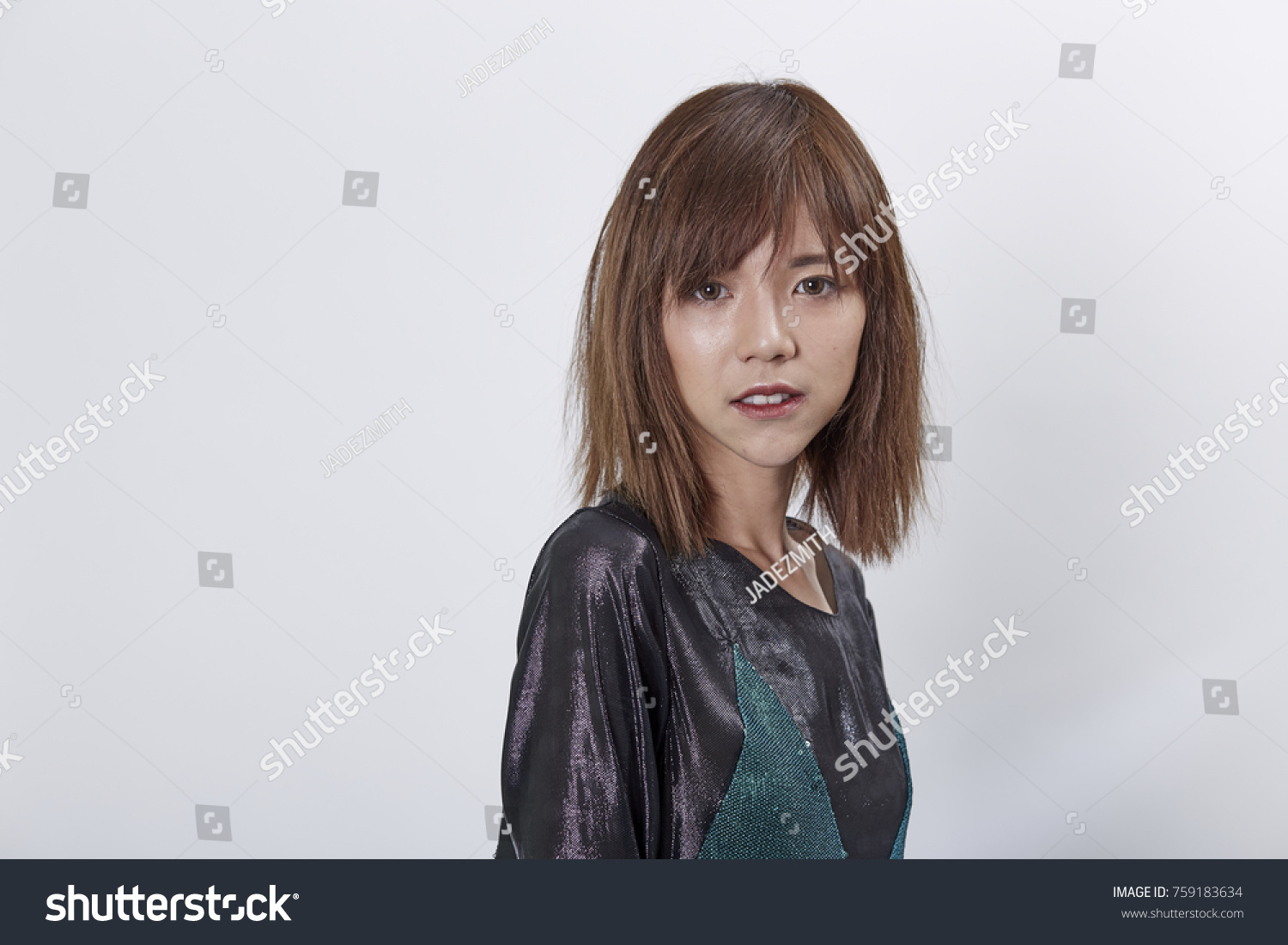 Portrait Asian Girl Posing Young Short Stock Photo Edit Now