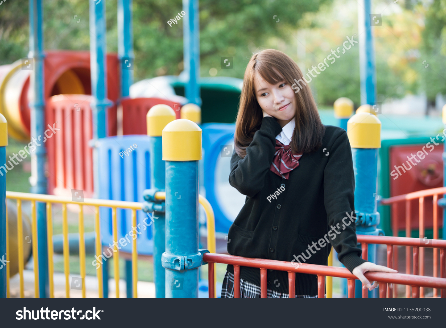 Portrait Asian Japanese School Girl Costume Stock Photo Edit Now