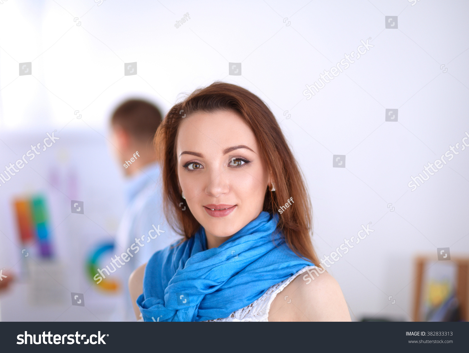 Portrait Attractive Female Designer Office Stock Photo 382833313 ...