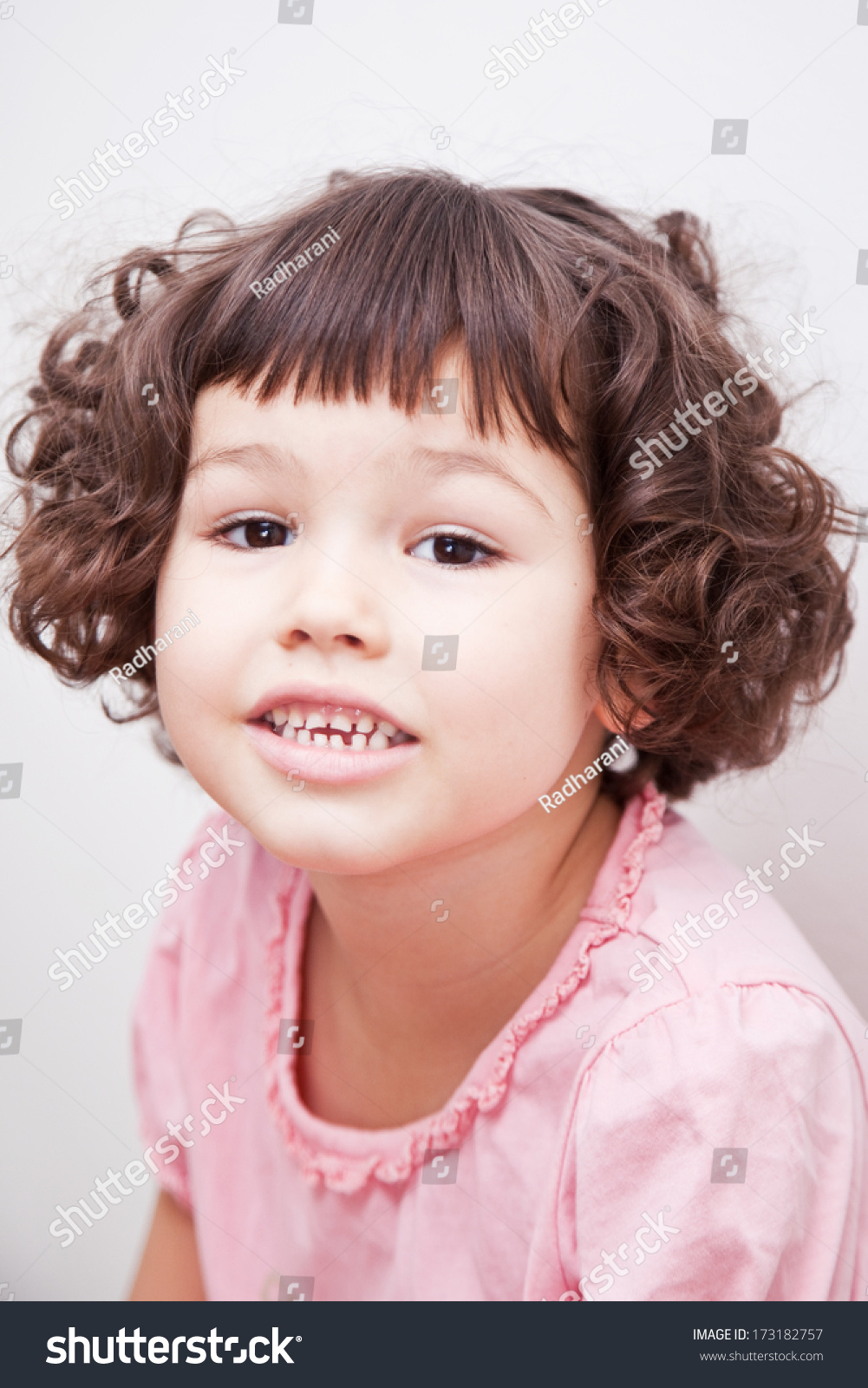 Portrait Beautiful Asian Girl Curly Short Stock Photo Edit Now