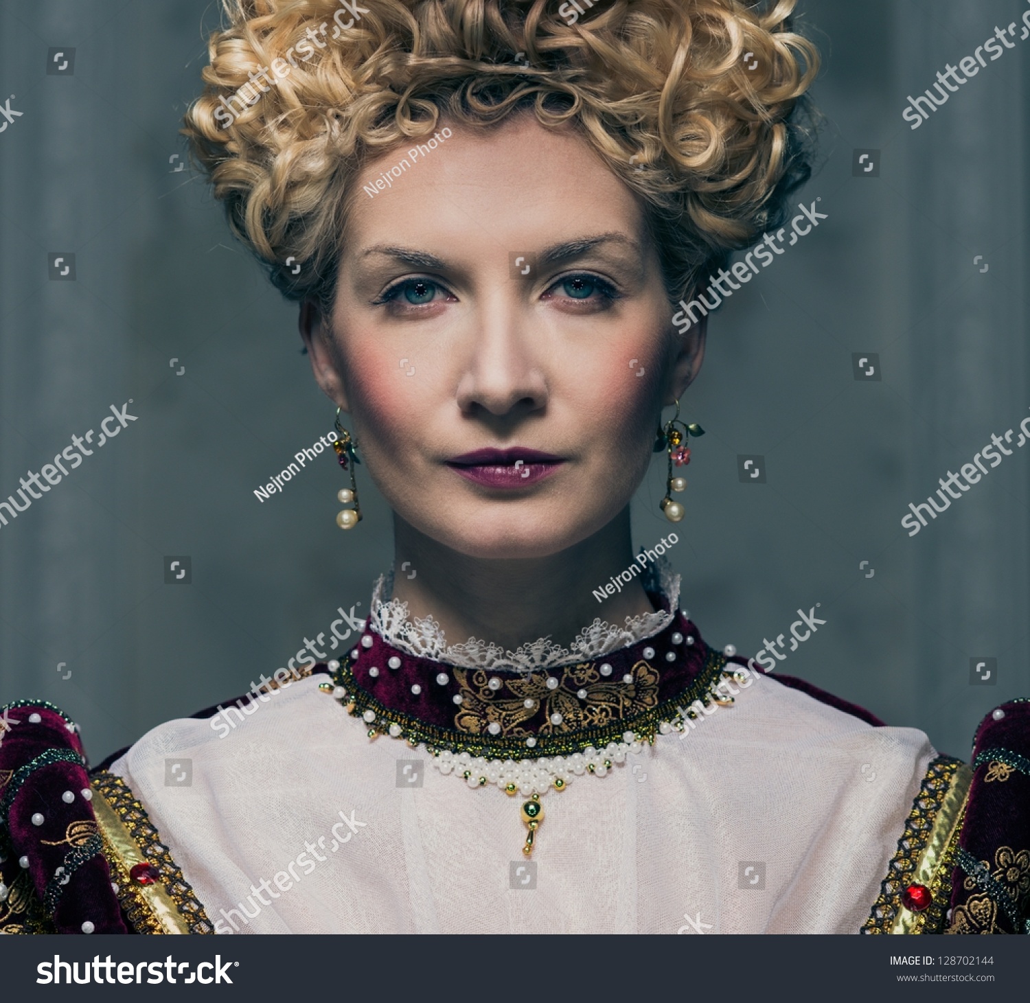 Portrait Of Beautiful Haughty Queen Stock Photo 128702144 : Shutterstock