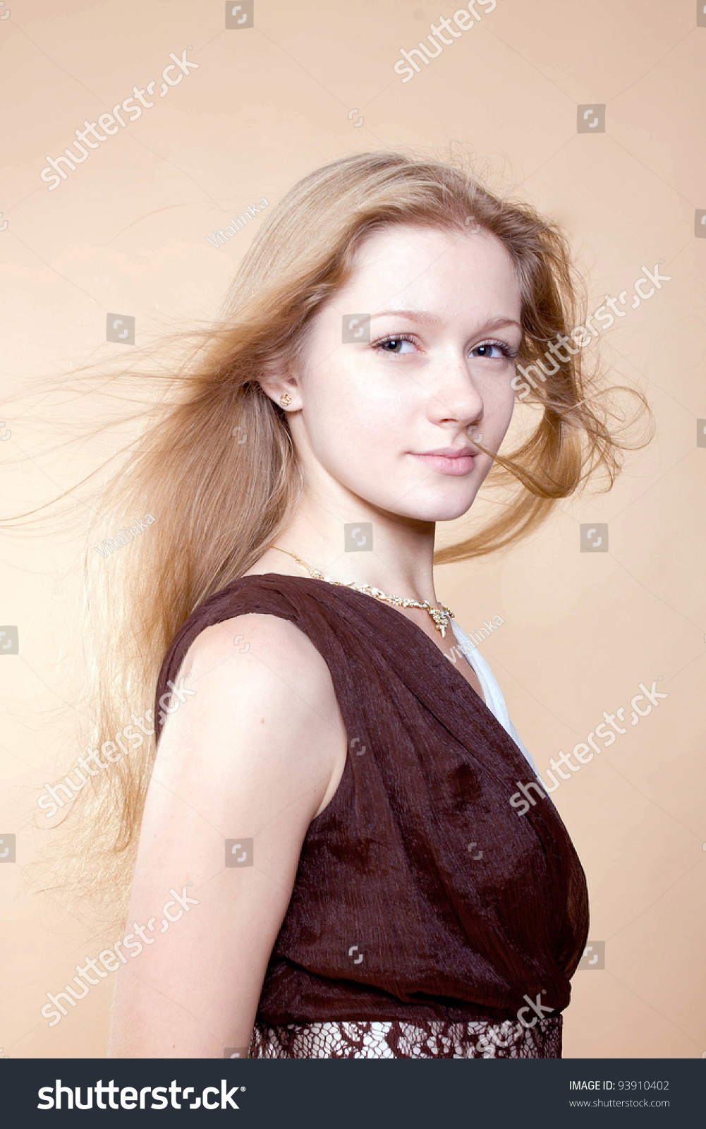Blonde Teen Girl Smiling
