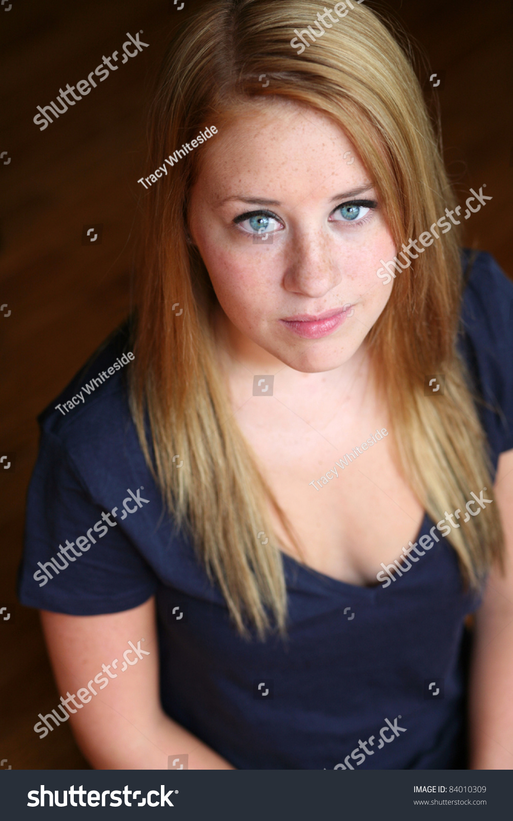 Portrait Beautiful Teen Girl Strawberry Blonde Stock Photo 84010309 ...