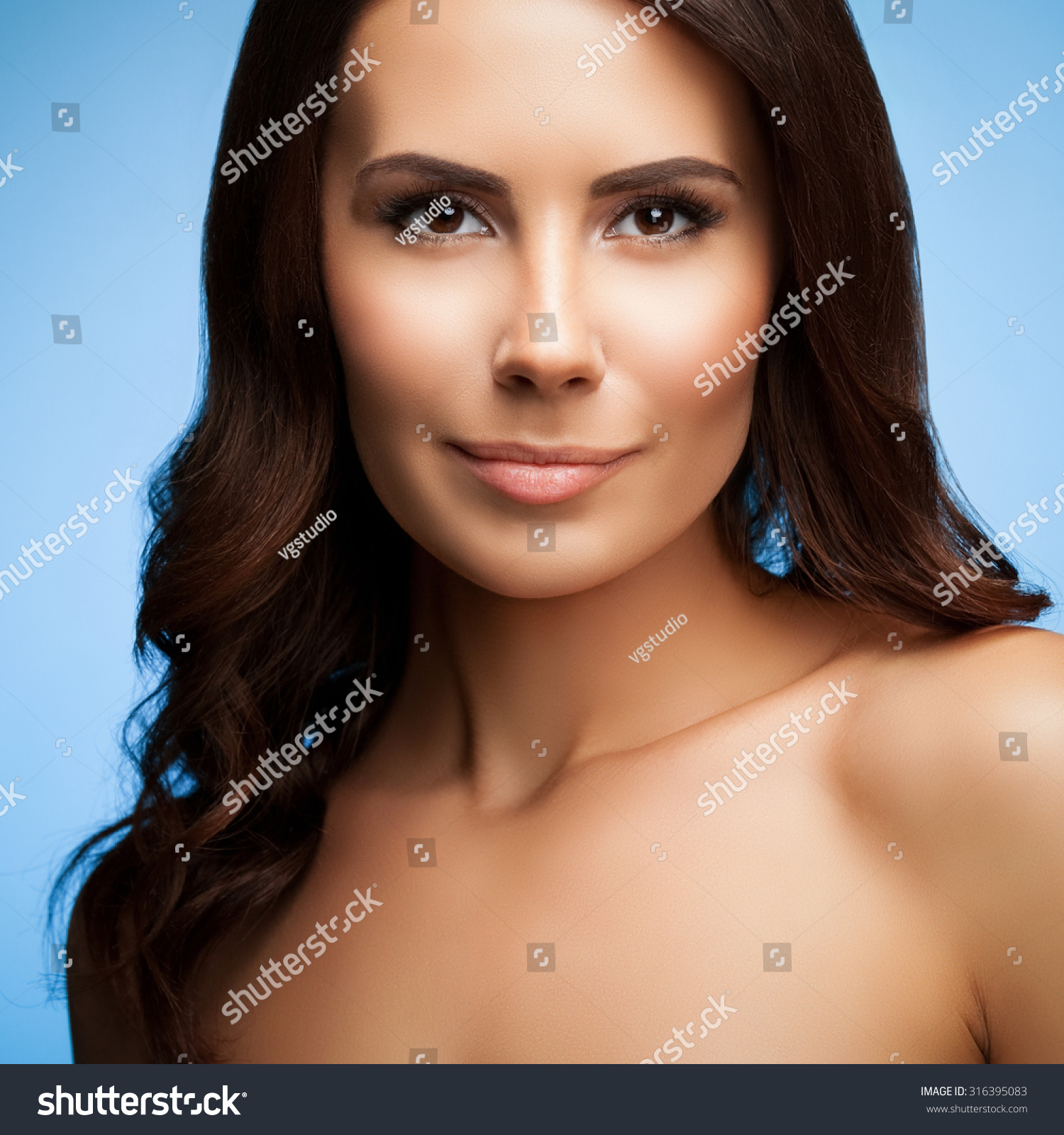 Portrait Beautiful Woman Naked Shoulders On Stock Photo Shutterstock