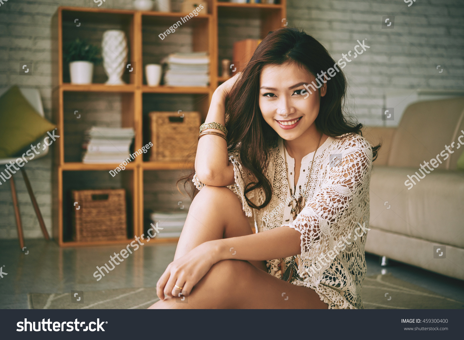 Portrait Charming Vietnamese Girl Home Stock Photo (Edit Now) 459300400