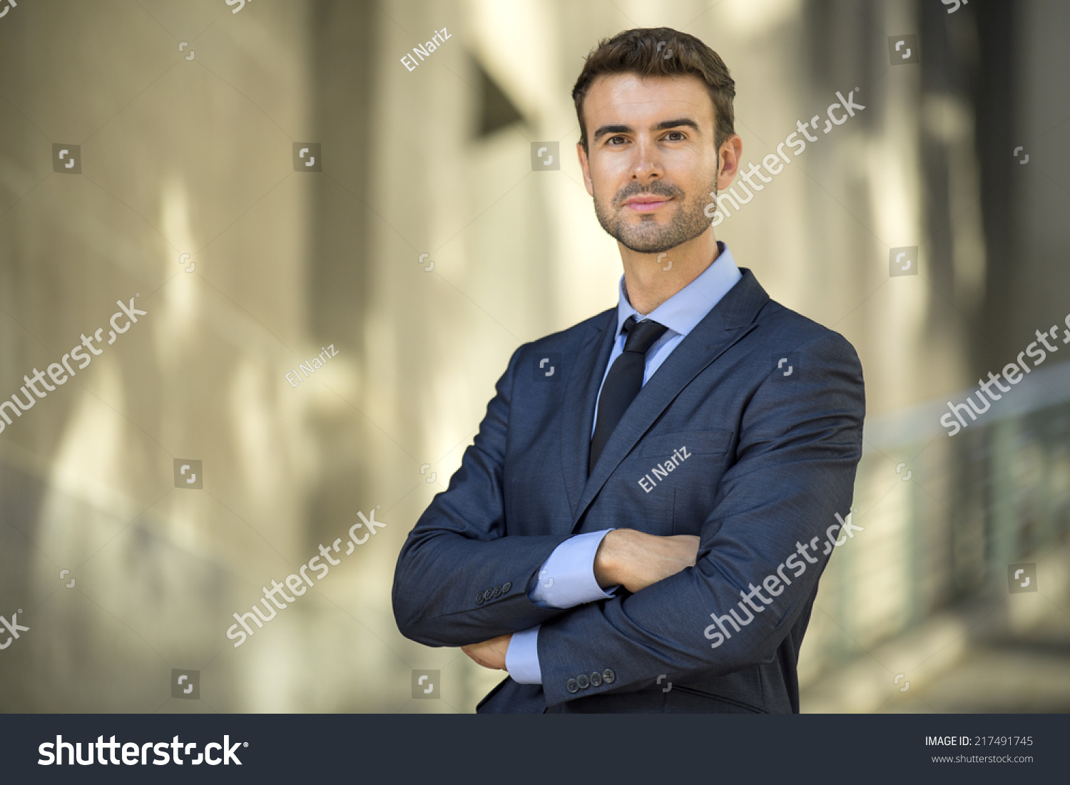 Portrait Confident Lawyer Outside Office Stock Photo (Edit Now) 217491745