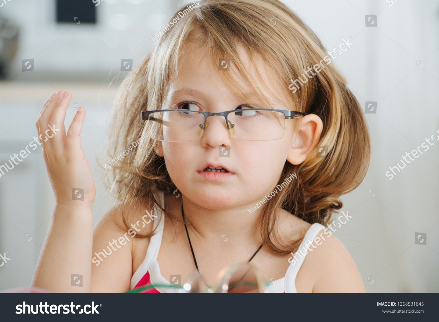 Portrait Cute Dark Blonde Little Girl Stock Image Download Now