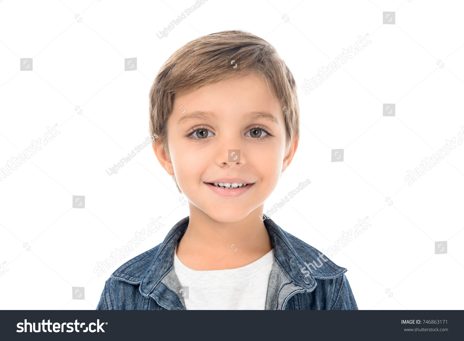 Portrait Cute Smiling Little Boy Looking Stock Photo (Edit Now) 746863171