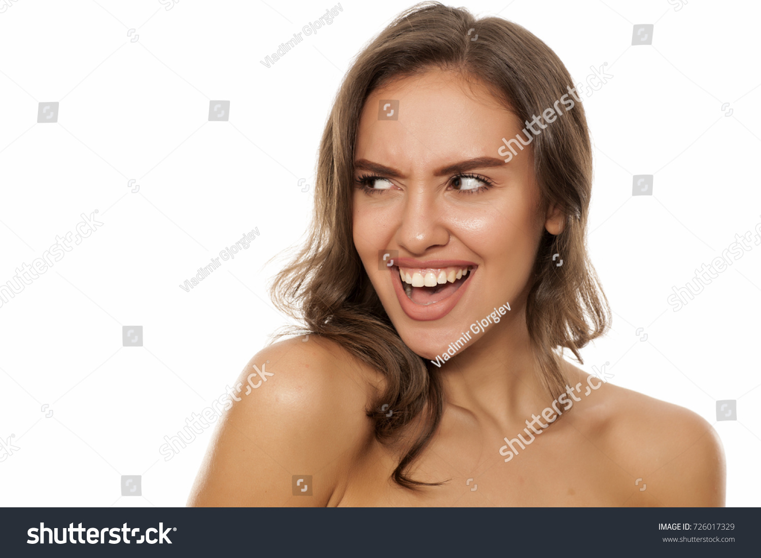 Portrait Evil Young Smiling Woman On Stock Photo 726017329 | Shutterstock