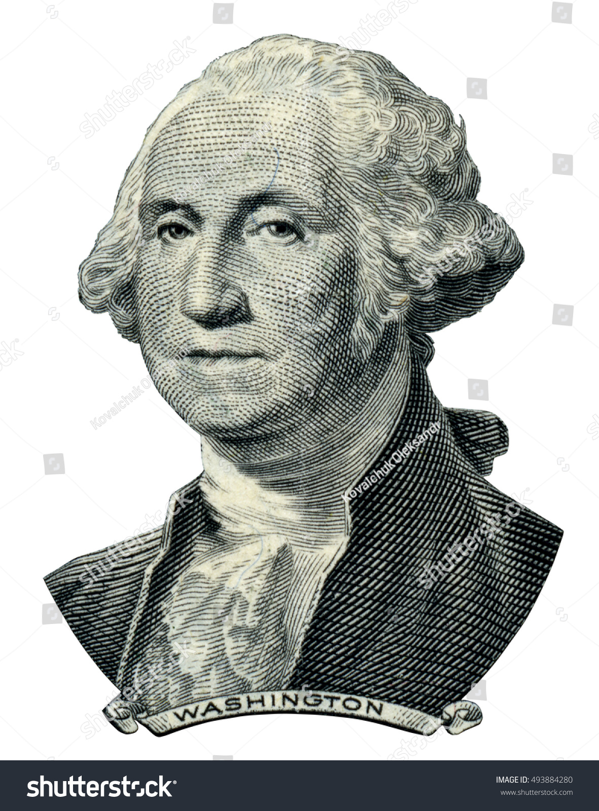 Portrait First Usa President George Washington Stock Photo Edit Now 493884280