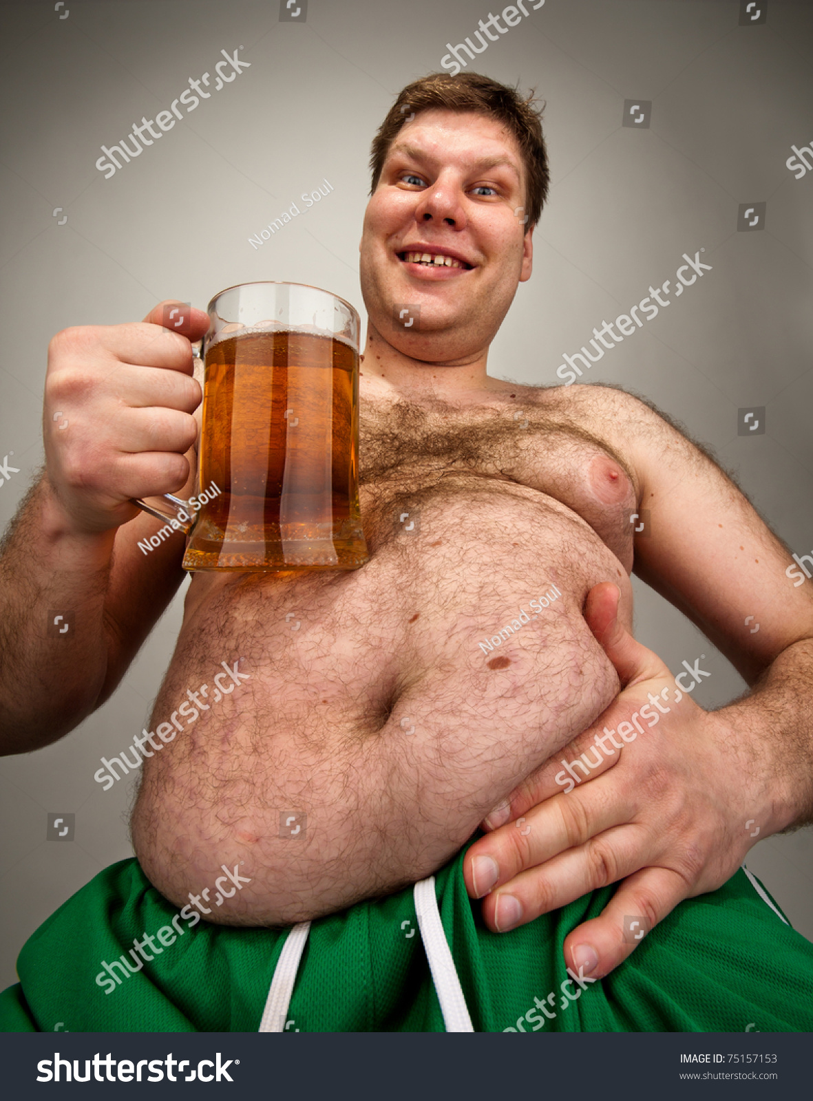 Fat Guy With Beer 72