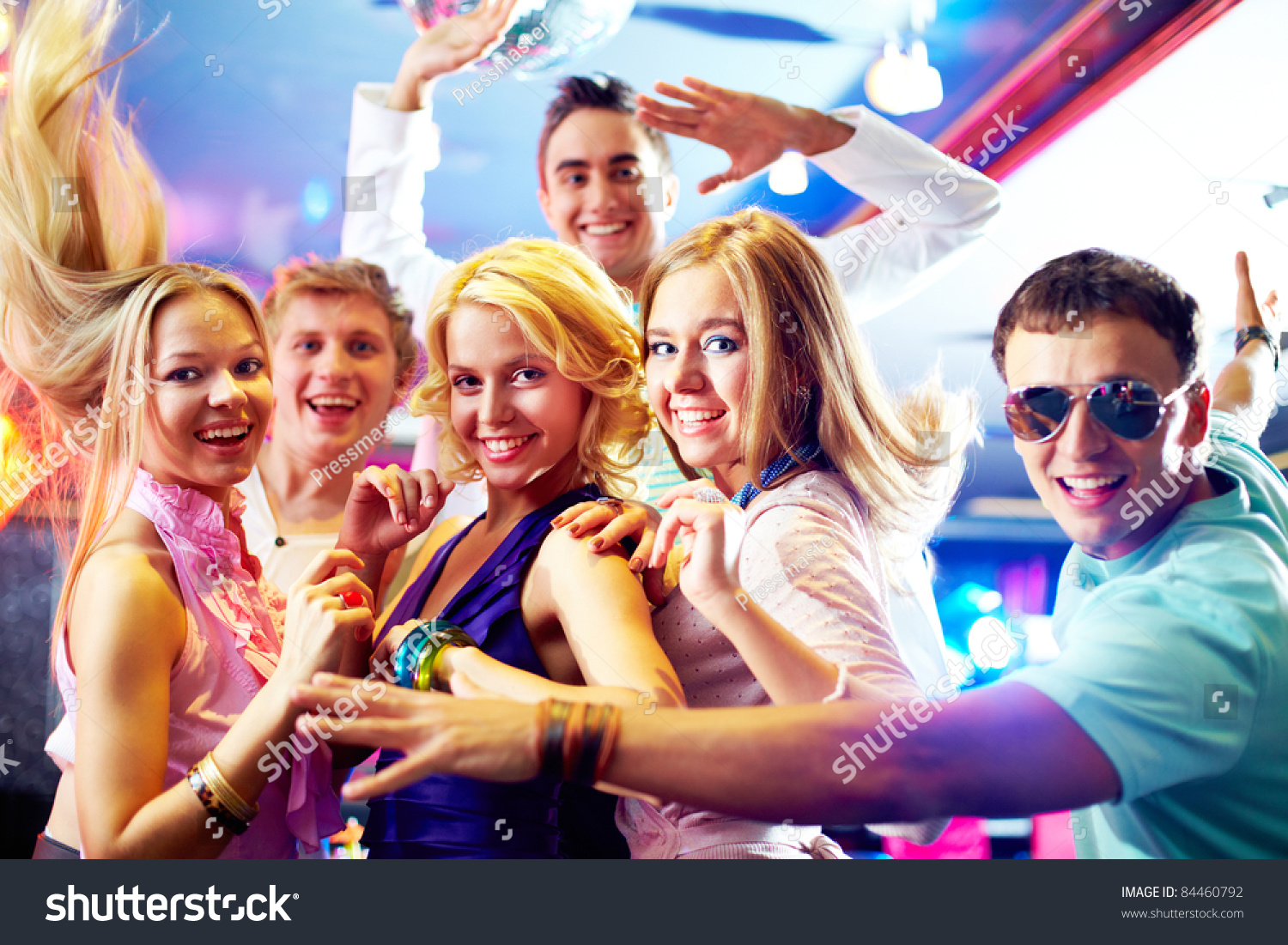 Portrait Glamorous Girls Dancing Party Happy Stock Photo (Edit Now ...