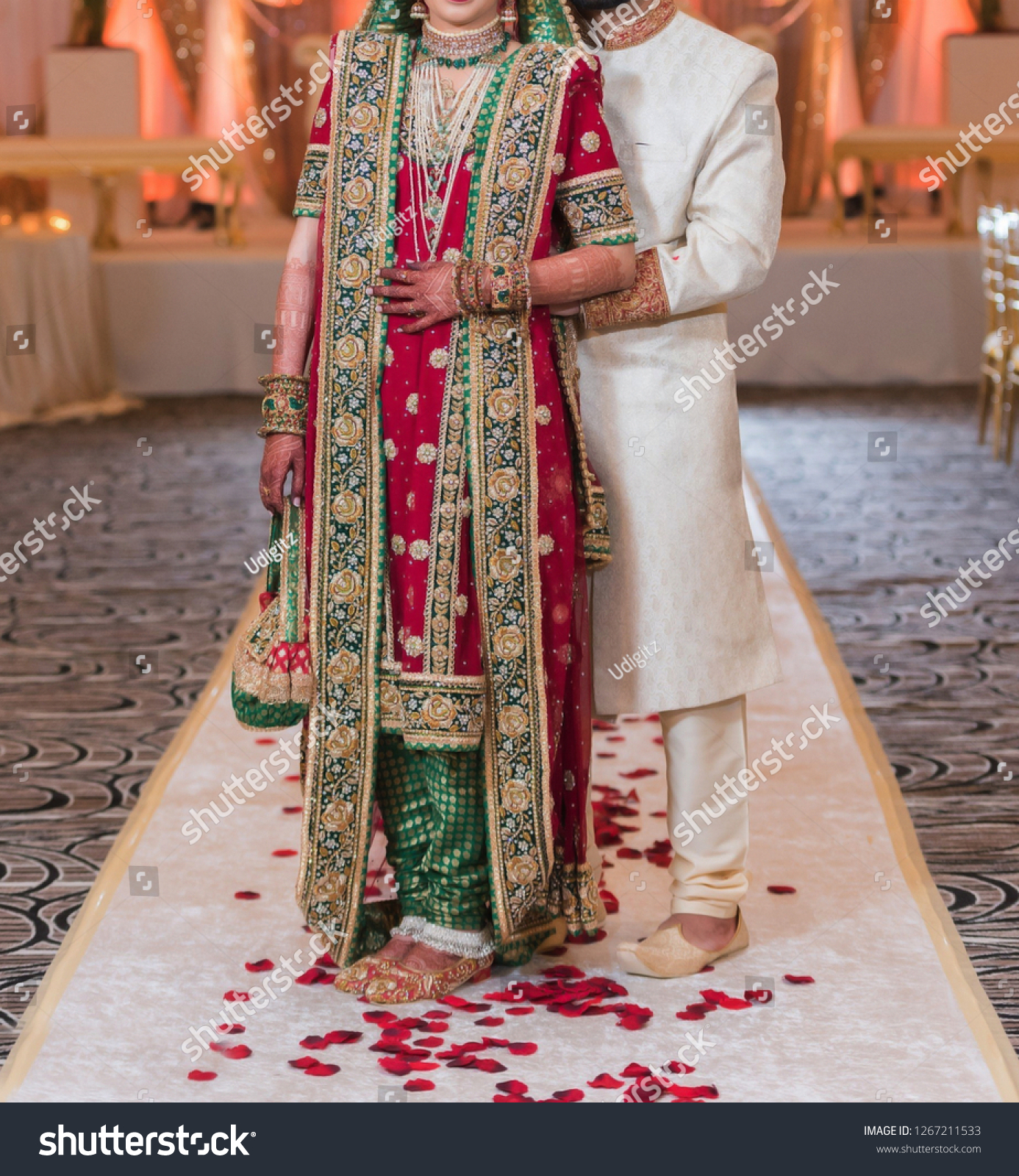 red asian wedding dress