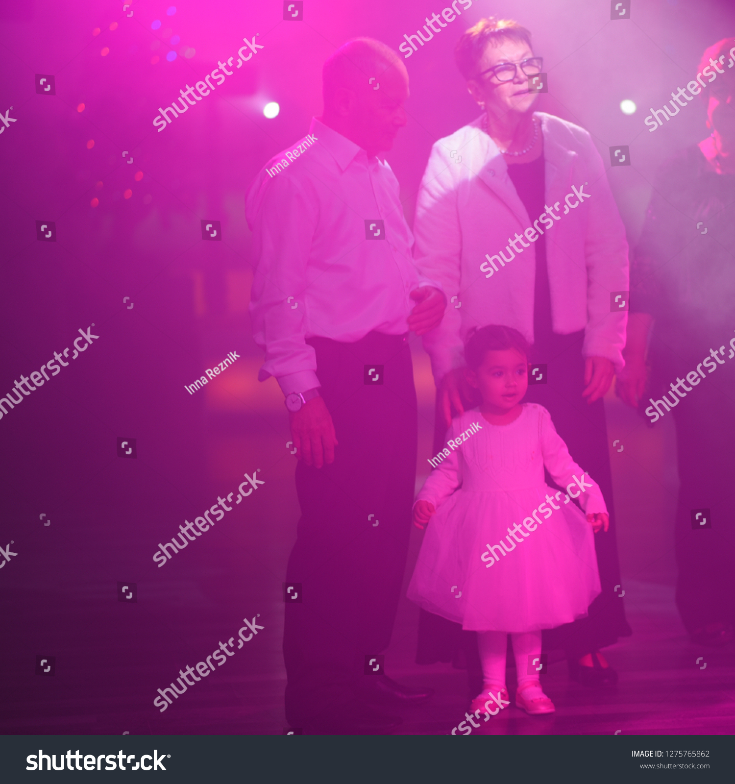 Portrait Old Happy Couple Celebration Golden Royalty Free Stock